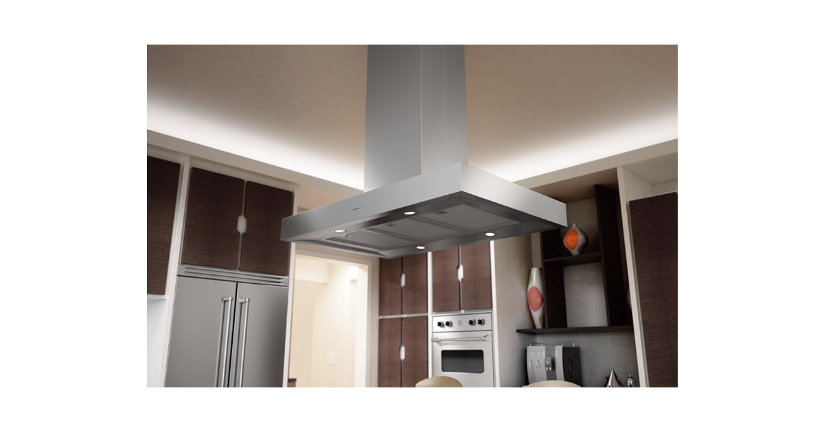 Zephyr ZRME36CS 600 CFM 36 Inch Wide Island Range Hood