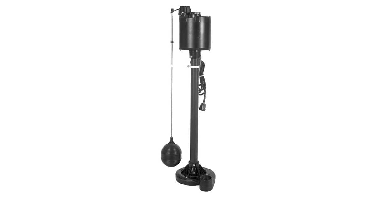 Zoeller 81-0001 1/3 HP Thermoplastic Pedestal Sump Pump with Vertical ...