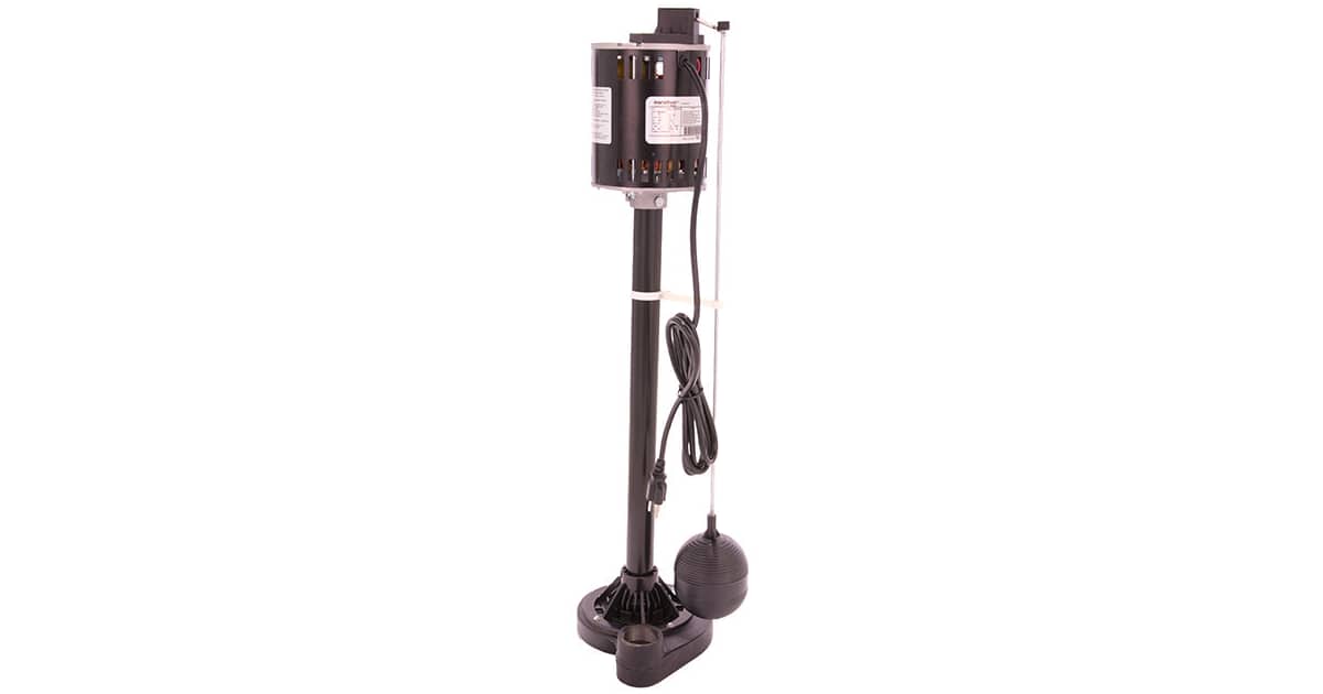Zoeller 84-0001 1/2 HP Cast Iron Pedestal Sump Pump with Vertical Float ...