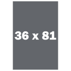 36" x 81" (3' x 6'-9")