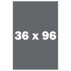 36" x 96" (3' x 8')