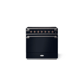 Elise 36 Induction Gloss Black with Copper Knobs