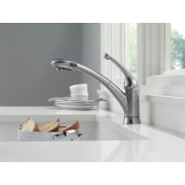 Delta-470-DST-Installed Faucet in Arctic Stainless