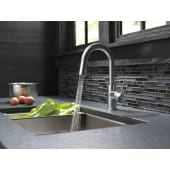 Delta-9959-DST-Running Faucet in Spray Mode in Arctic Stainless