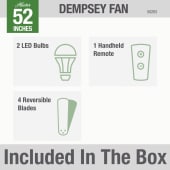 Hunter 50283 Dempsey Included in Box