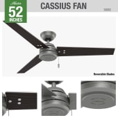 Hunter 59262 Cassius Ceiling Fan Details