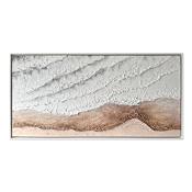 A and E Bath and Shower Drift 60" x 30" Framed Abstract Painting N/A