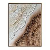 A and E Bath and Shower Refraction 48" x 36" Framed Abstract Painting N/A