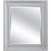A and E Bath and Shower Modern 19-5/8" W x 23-1/2" H Rectangular Wood Framed Accent Mirror Wood Finish with Light Brushed Grey