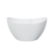 A and E Bath and Shower 56" Free Standing Acrylic Soaking Tub with Center Drain and Overflow White High-Gloss Acrylic
