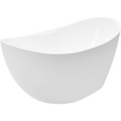 A and E Bath and Shower Turin 69" Free Standing Acrylic Soaking Tub with Center Drain, Drain Assembly, and Overflow White