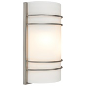 Access Lighting Artemis 2 Light 12" Tall LED Wall Sconce - 3000K Brushed Steel / Opal