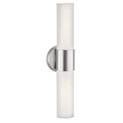 Access Lighting Aqueous 2 Light 5" Wide Bath Bar Brushed Steel / Opal