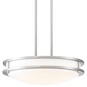 Access Lighting Solero 16" Wide LED Pendant - 3000K Brushed Steel / Acrylic