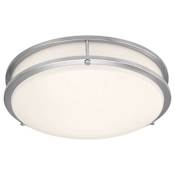 Access Lighting Solero II 12" Wide LED Flush Mount Bowl Ceiling Fixture Brushed Steel
