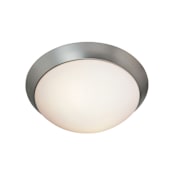 Access Lighting Cobalt 11" Wide LED Flush Mount Bowl Ceiling Fixture - 3000K Brushed Steel / Opal
