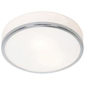 Access Lighting Aero 10" Wide Flush Mount Drum Ceiling Fixture - 2700K Chrome / Opal