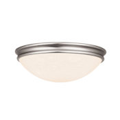 Access Lighting Atom 1 Light Flush Mount Ceiling Fixture Brushed Steel / Opal