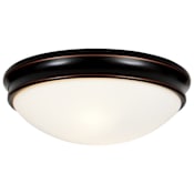 Access Lighting Atom 2 Light 13" Wide LED Flush Mount Bowl Ceiling Fixture - 3000K Oil Rubbed Bronze / Opal