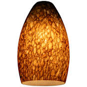 Access Lighting Inari Silk 5" W x 9" L Glass Lighting Shade Brown Stone