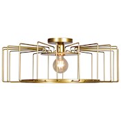Access Lighting Wired 23" Wide LED Semi-Flush Drum Ceiling Fixture Gold