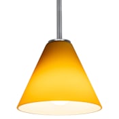 Access Lighting Janine 1 Light Mini Pendant Brushed Steel / Amber