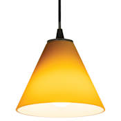 Access Lighting Martini 1 Light LED Pendant - 7" Wide with Amber Glass Shade Oil Rubbed Bronze