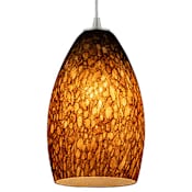 Access Lighting Sydney 5" Wide Mini Pendant Brushed Steel / Brown Stone