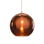Access Lighting Glow Single Light 12" Wide LED Pendant Brushed Copper