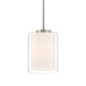 Access Lighting Seville 7" Wide Mini Pendant Brushed Steel