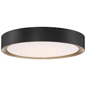 Access Lighting Malaga 20" Wide LED Flush Mount Drum Ceiling Fixture Matte Black
