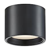 Access Lighting Reel 5" Wide LED Flush Mount Drum Ceiling Fixture- 3000K Black / Acrylic