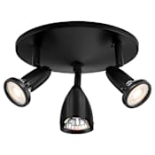 Access Lighting Cobra 3 Light 10" Wide LED Accent / Spot Lights Ceiling Fixture Black