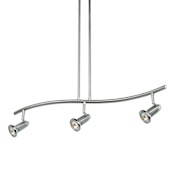 Access Lighting Three Light Down Lighting Multi Light Pendant from the Cobra Collection Brushed Steel