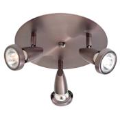 Access Lighting Mirage 3 Light Flush Mount Ceiling Spot Light with Swivel Base Bronze