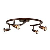 Access Lighting Mirage 4 Light 18" Wide Fixed Rail Ceiling Fixture - 2900K Bronze