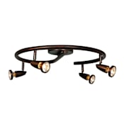 Access Lighting Mirage 4 Light 18" Wide LED Fixed Rail Ceiling Fixture Bronze