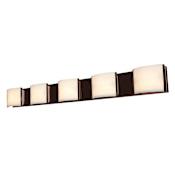 Access Lighting Nitro 2 5 Light LED Vanity Light - 49" Wide with Opal Shades Bronze