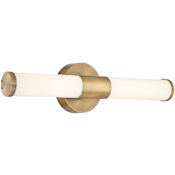 Access Lighting Retreat 18" Wide LED Bath Bar Antique Brushed Brass / Opal