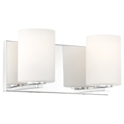 Access Lighting Oslo 2 Light 14" Wide LED Vanity Light with Glass Shades Chrome