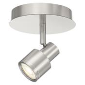 Access Lighting Lincoln 6" Wide LED Semi-Flush Ceiling Fixture Brushed Steel
