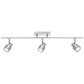 Access Lighting Lincoln 28" 3 Light LED Fixed Rail Brushed Steel