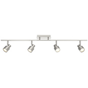 Access Lighting Lincoln 35" 4 Light LED Fixed Rail Brushed Steel