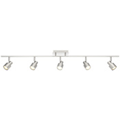 Access Lighting Lincoln 43" 5 Light LED Fixed Rail Brushed Steel