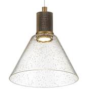 Access Lighting Port Nine 8" Wide LED Mini Pendant Antique Brushed Brass
