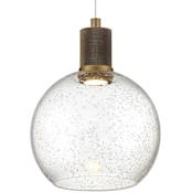 Access Lighting Port Nine 8" Wide LED Mini Pendant Antique Brushed Brass