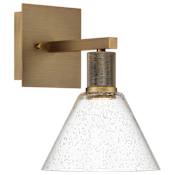 Access Lighting Port Nine 12" Tall LED Wall Sconce Antique Brushed Brass