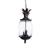 Acclaim Lighting Lanai 3 Light 21" Height Outdoor Pineapple Pendant Black Coral