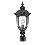 Acclaim Lighting Laurens 1 Light Outdoor Post Light with Seedy Glass Shade Matte Black