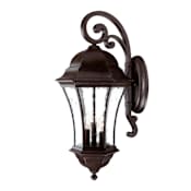 Acclaim Lighting Waverly 3 Light 26.75" Height Outdoor Wall Sconce Black Coral